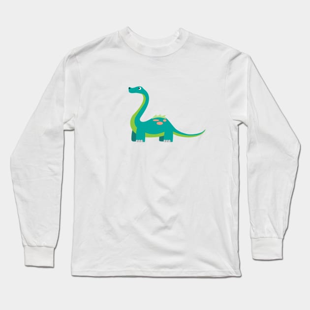 Brontosaurus Long Sleeve T-Shirt by riomarcos